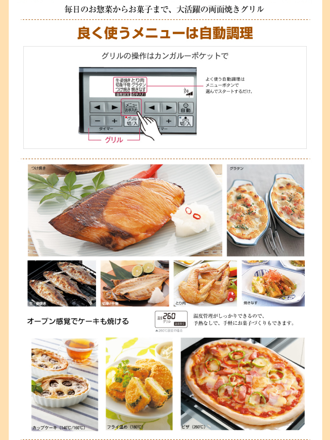 IHコンロ Panasonic（パナソニック）よく使うメニューは自動調理