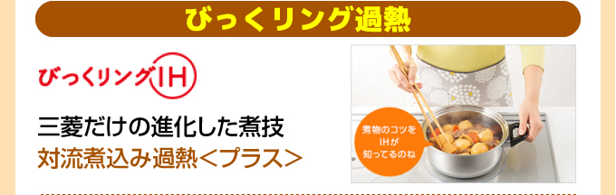びっくリング 三菱IH新びっくリングIH三菱だけの進化した煮技 対流煮込み加熱プラス
